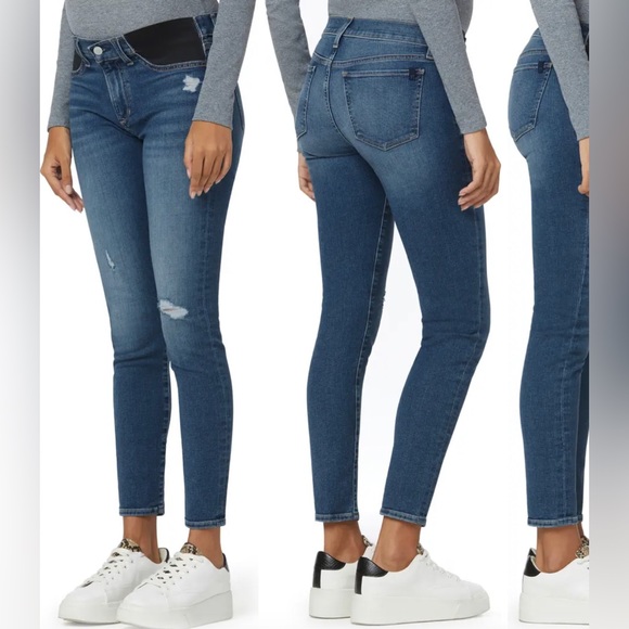 Joe's Jeans Denim - Joes Jeans The Icon Distressed Ankle Skinny Maternity Jeans